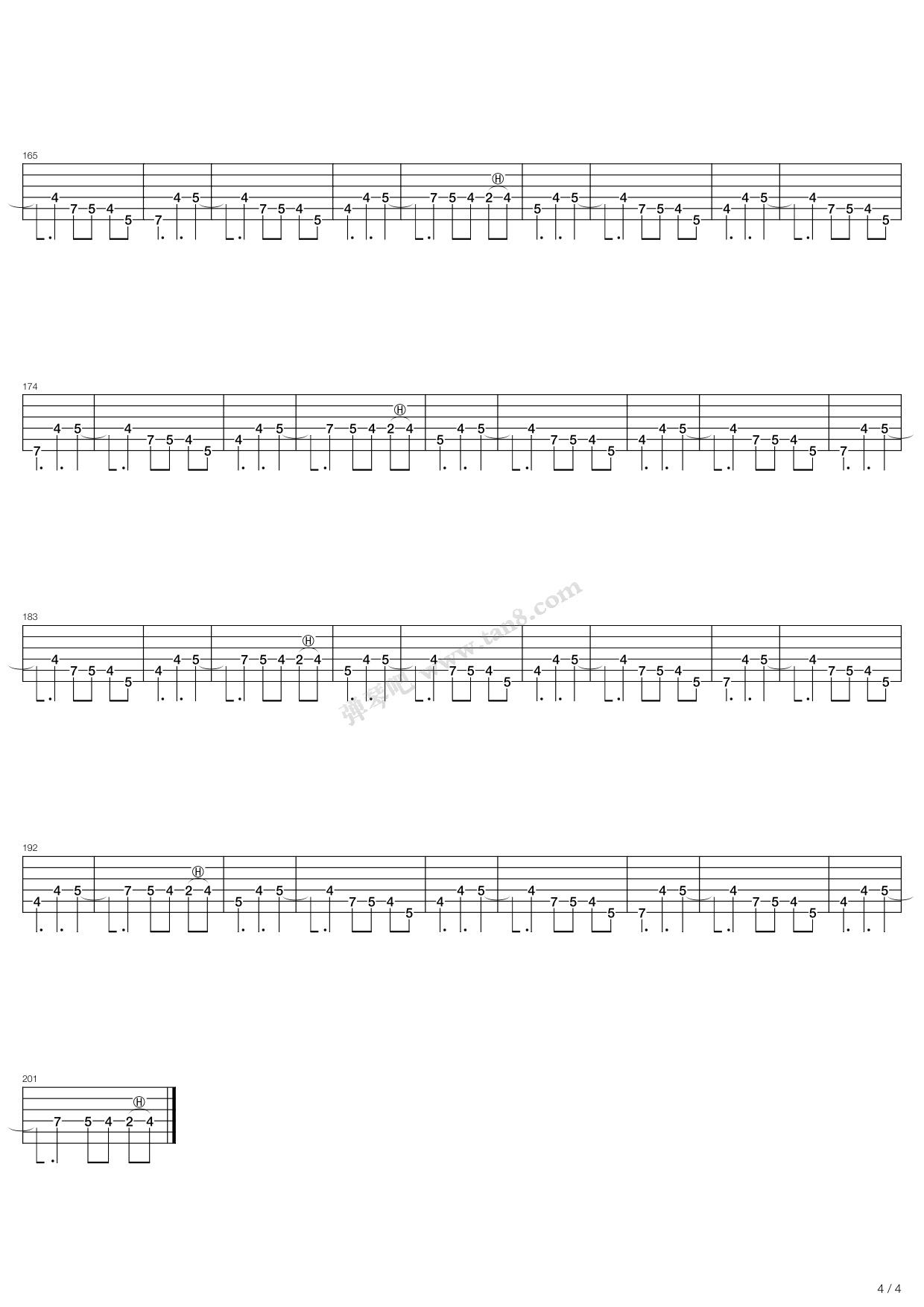 《Fade To Black》,Metallica（六线谱 调六线吉他谱-虫虫吉他谱免费下载