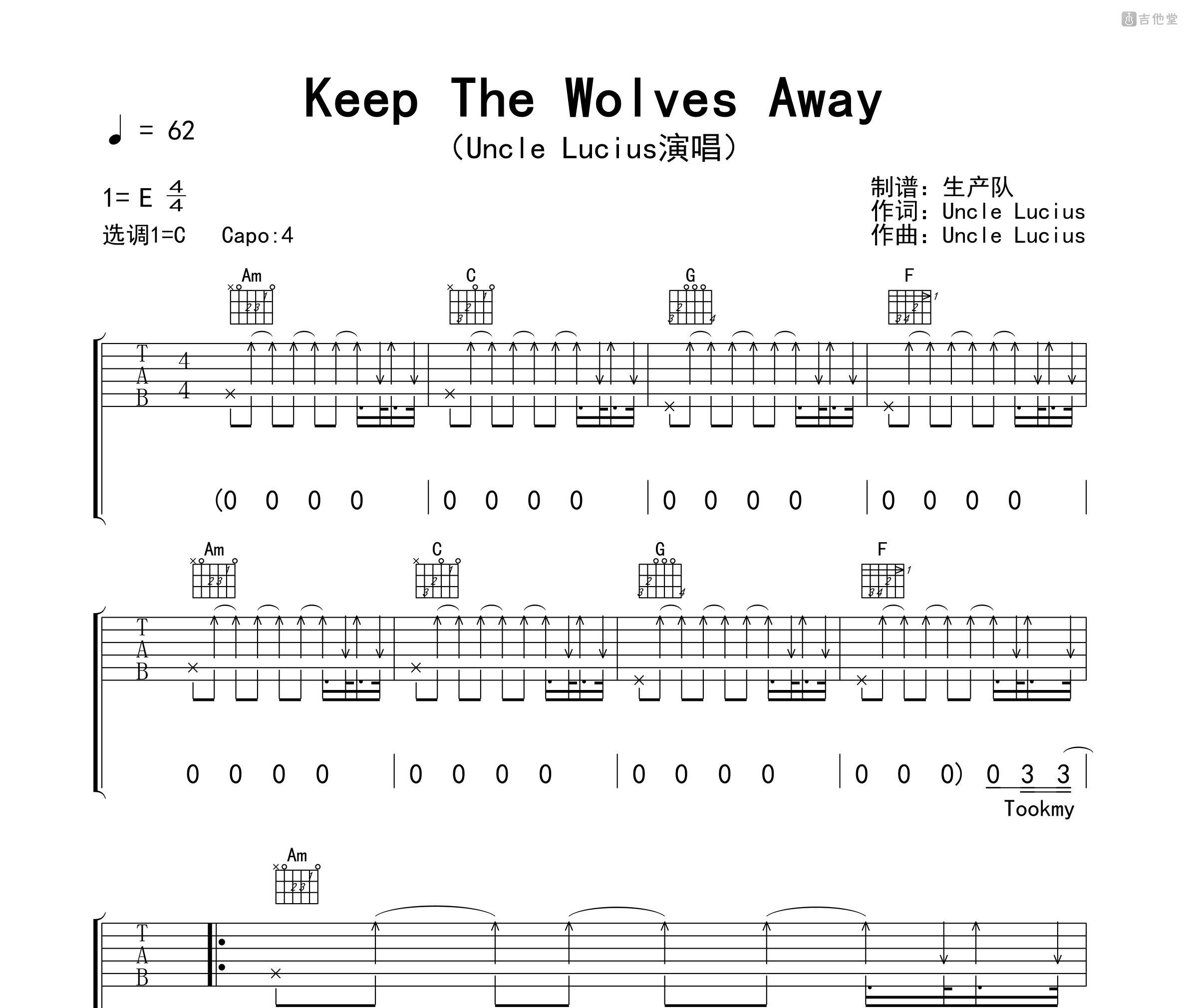 Keep The Wolves Away吉他谱