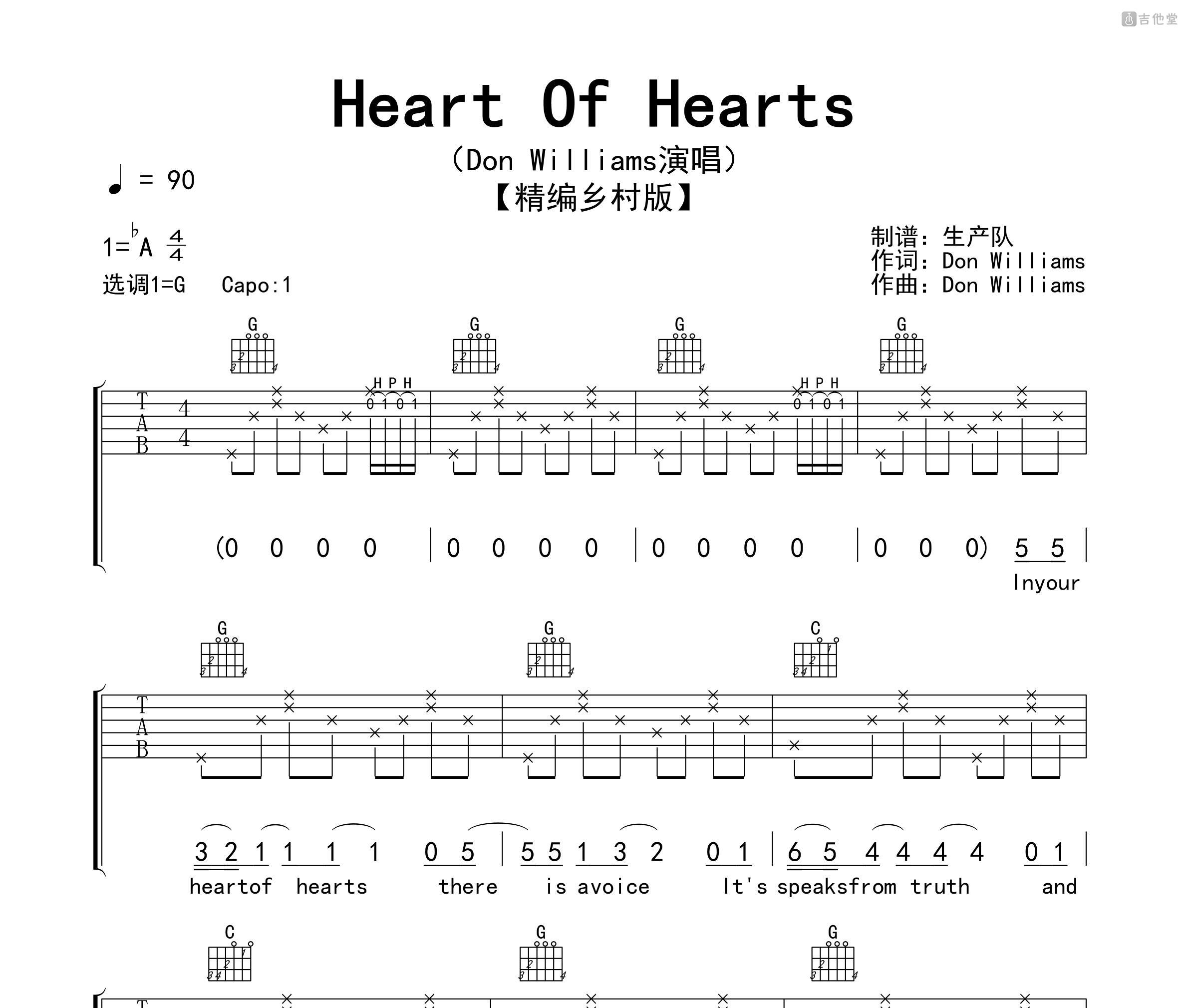 Heart Of Hearts吉他谱