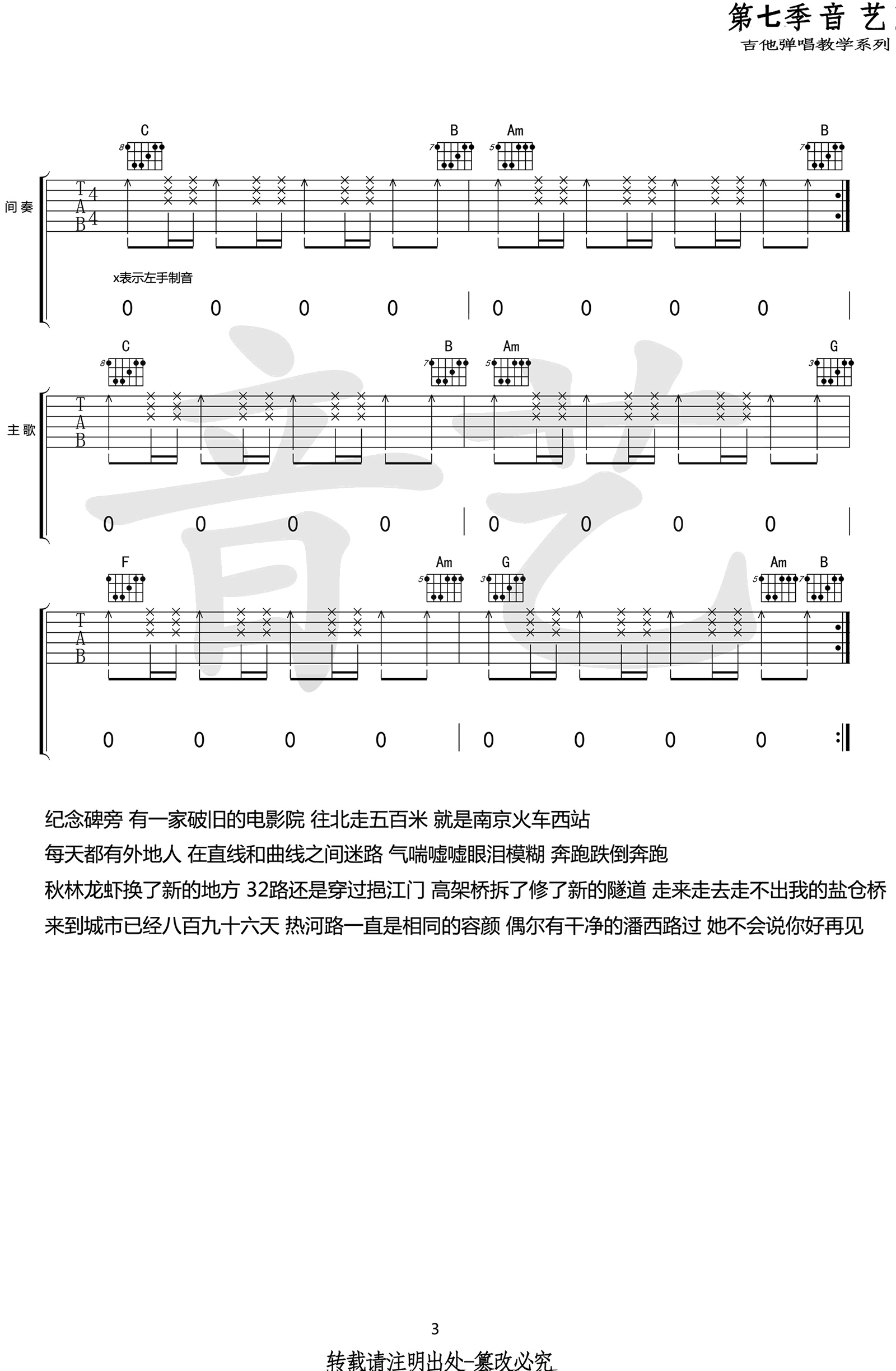 热河吉他谱吉他专家编配吉他堂-3