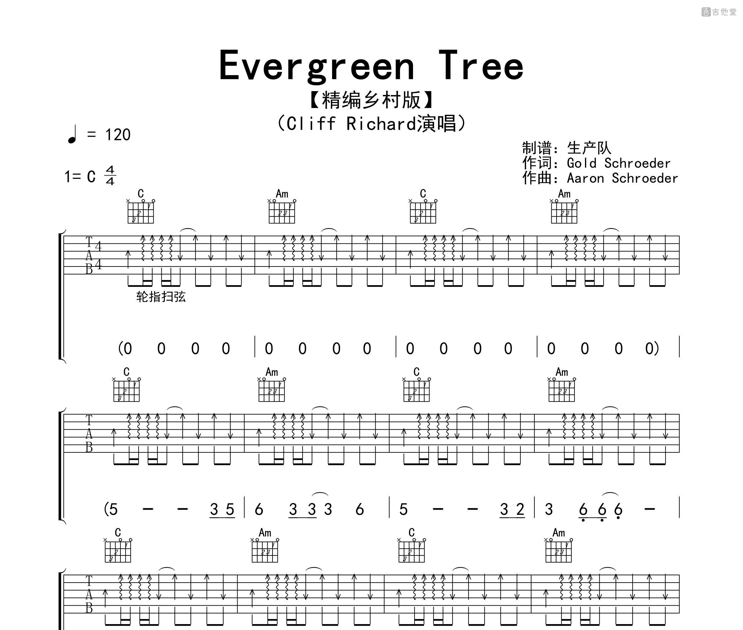 Evergreen Tree吉他谱