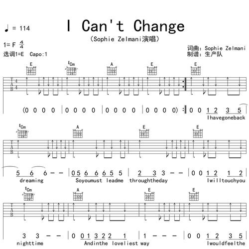 I Can't Change