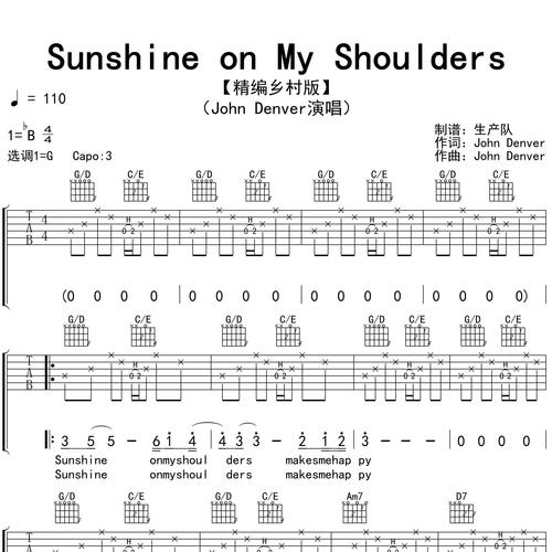 Sunshine on My Shoulders