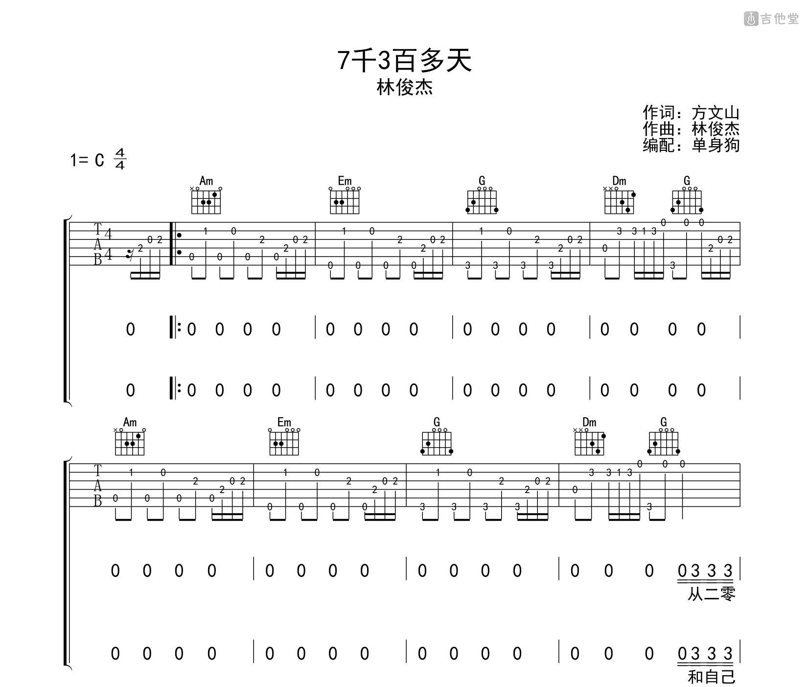 吉他6线谱,初学者,讲解_大山谷图库