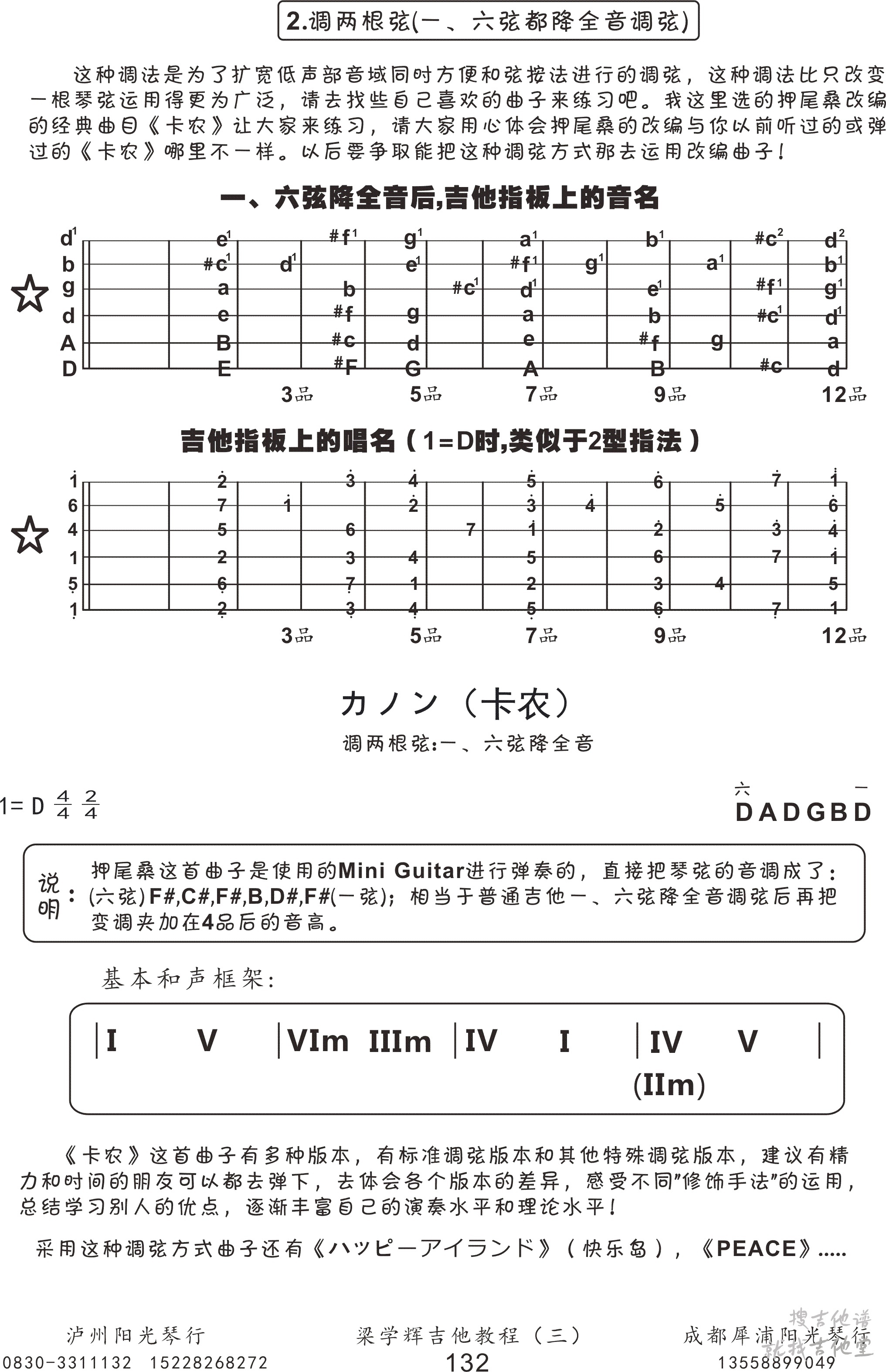 卡农(Canon)吉他谱梁学辉编配吉他堂-1