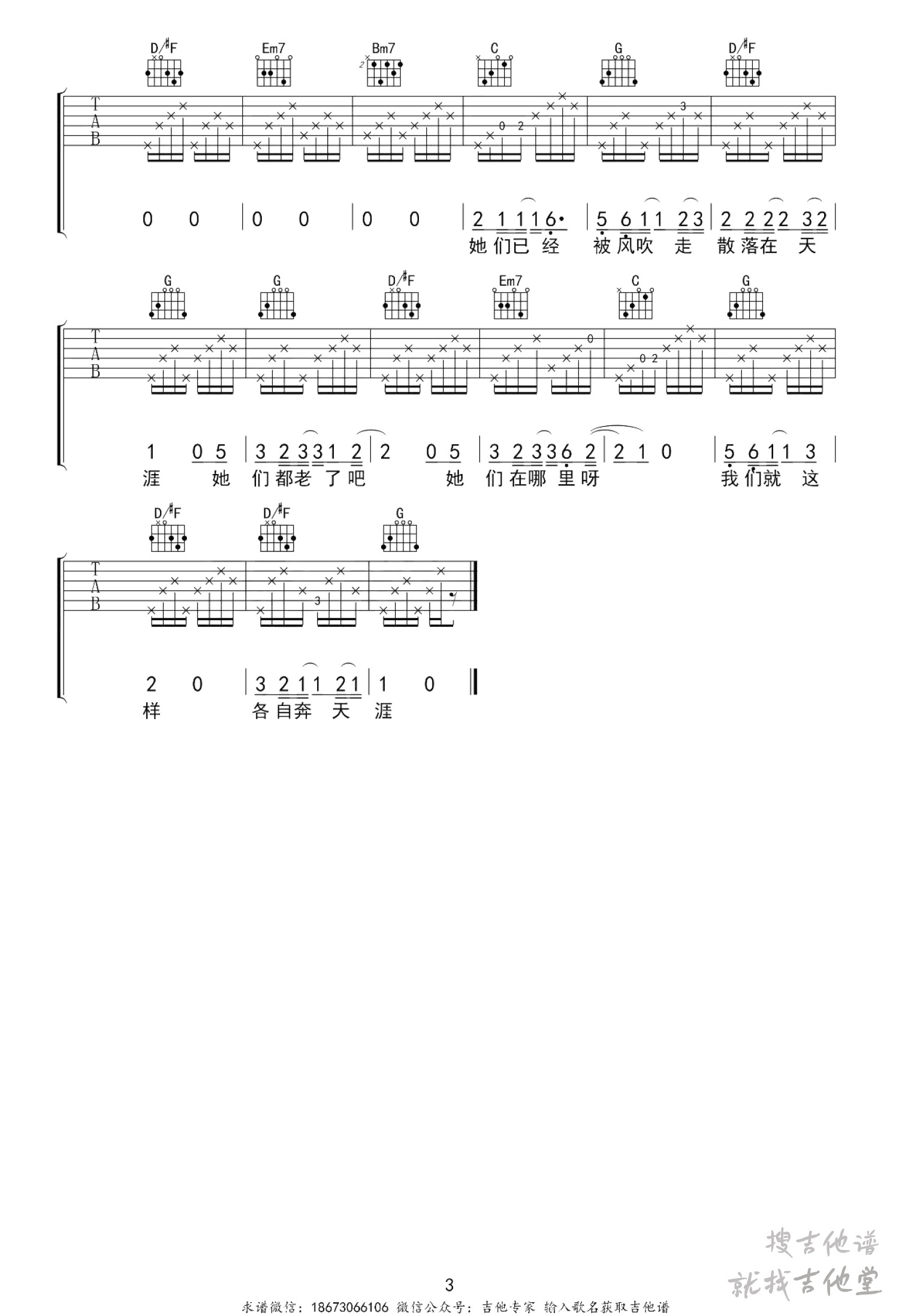 那些花儿吉他谱吉他专家编配吉他堂-3