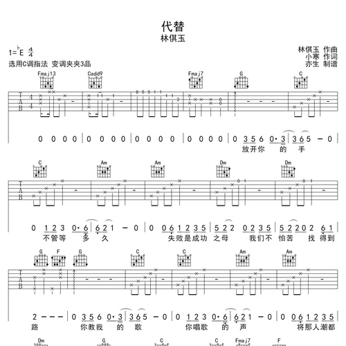 代替