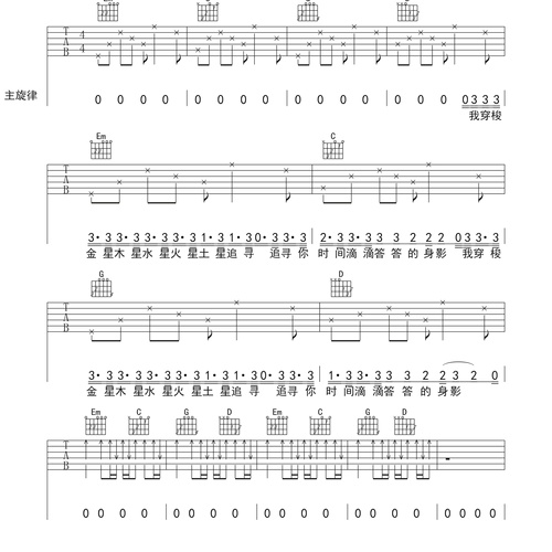 《够爱》吉他谱_曾沛慈_弹唱伴奏吉他谱_A调版(张扬辉)