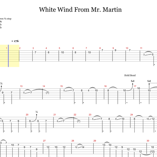 White Wind From Mr. Martin吉他谱 X Japan GTP格式演奏谱