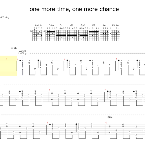 one more time, one more chance