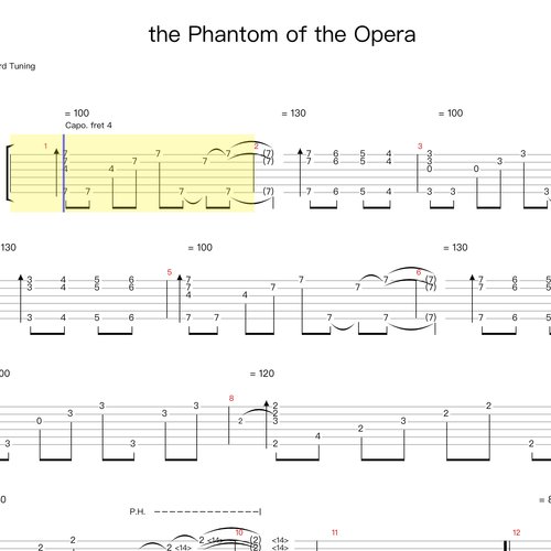 the Phantom of the Opera吉他谱 Sungha Jung GTP格式吉他演奏谱