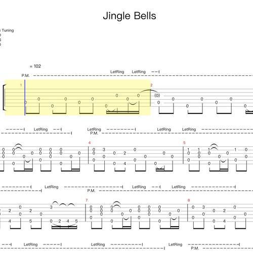Jingle Bells吉他谱 郑成河 GTP格式吉他指弹谱