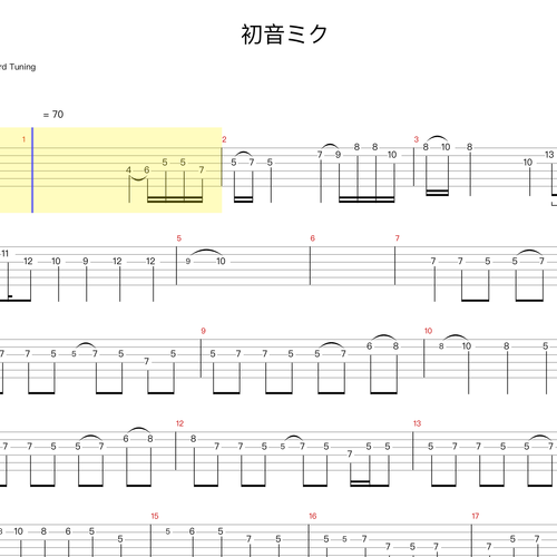 初音ミク吉他谱 千本桜 GTP格式吉他指弹谱